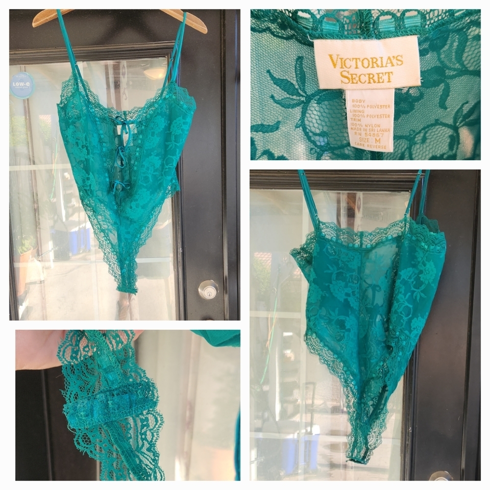 Victoria's Secret‎ Turquoise Lace Bodysuit